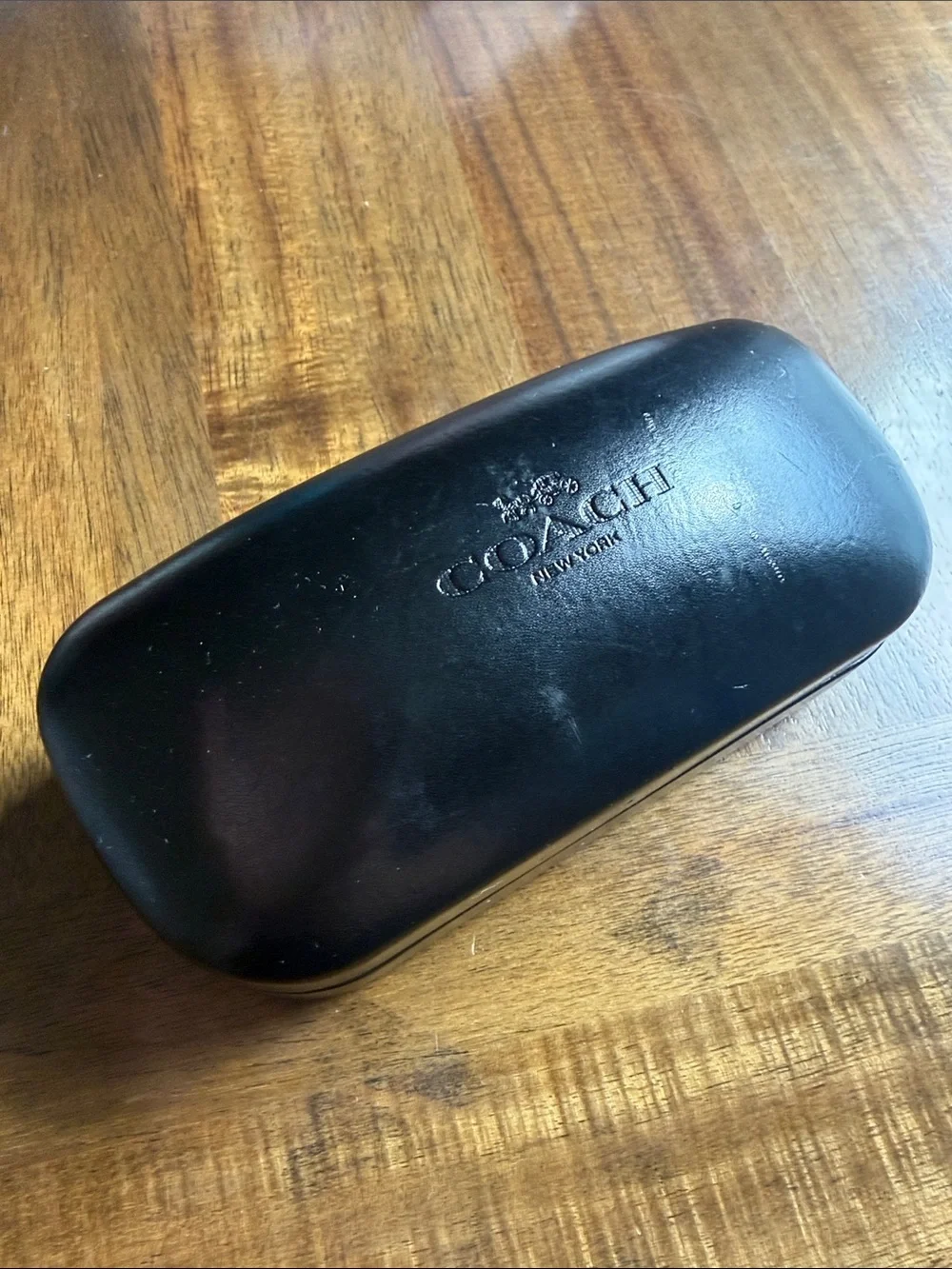 COACH Black Leather Glasses Case